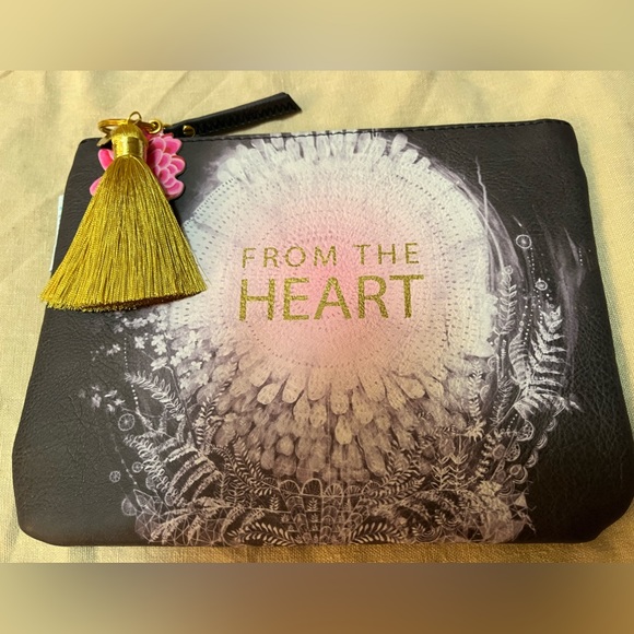 Papaya ‘From the Heart’ tassel bag/pouch - Picture 2 of 4